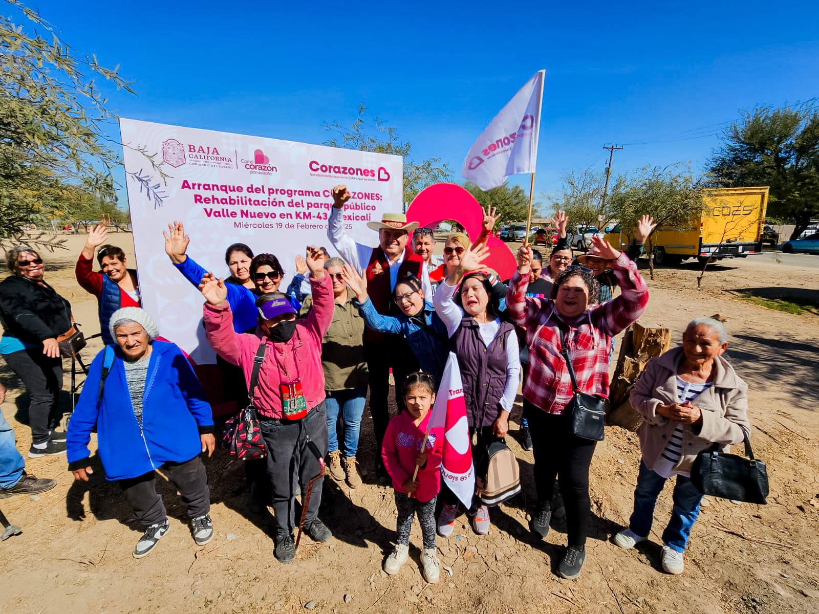 GOBERNADORA MARINA DEL PILAR DA BANDERAZO AL PROGRAMA “CORAZONES” ENFOCADO EN REDUCIR LA POBREZA EN BC