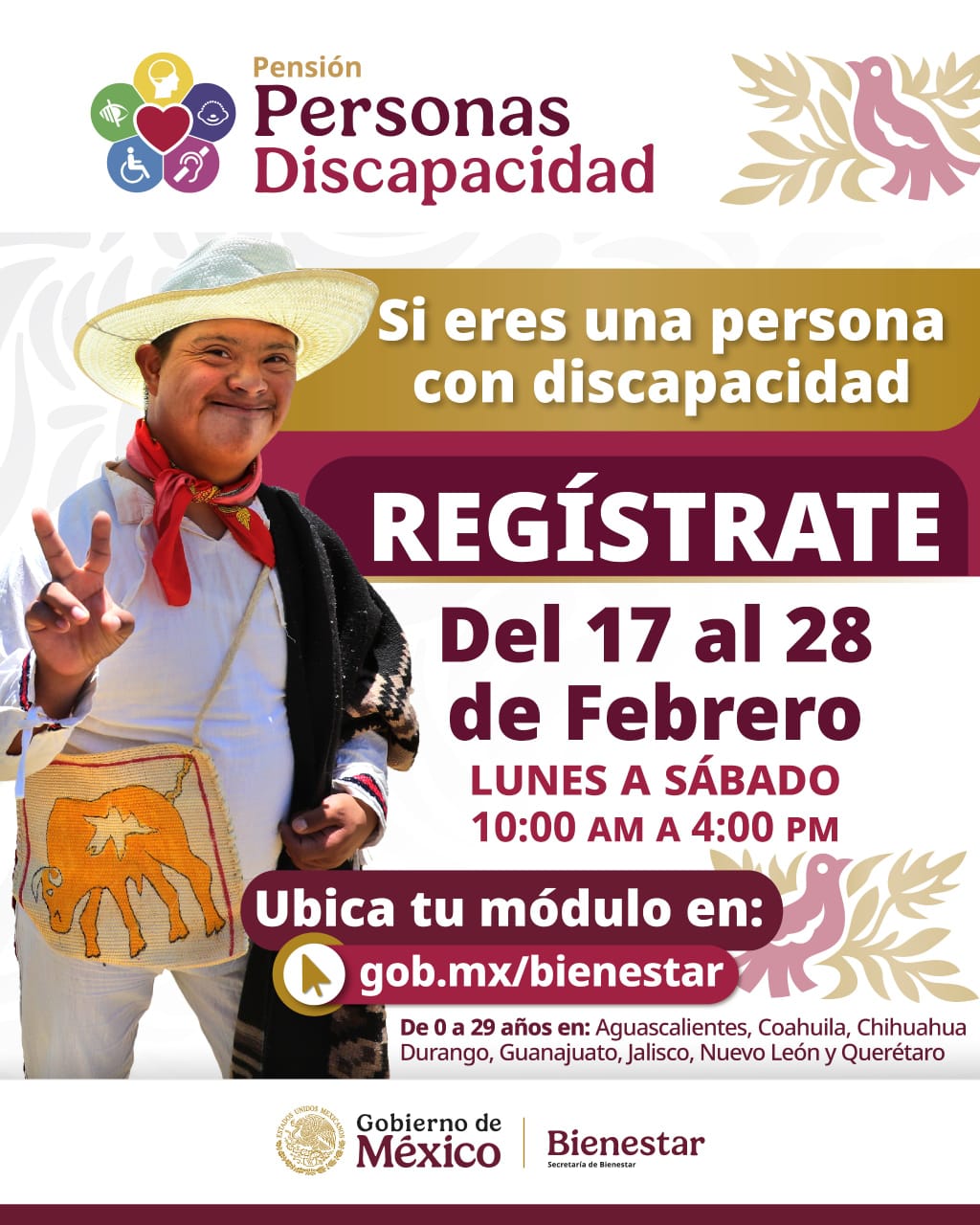 Sigue abierto registro para Pensión Personas con Discapacidad del Gobierno de México