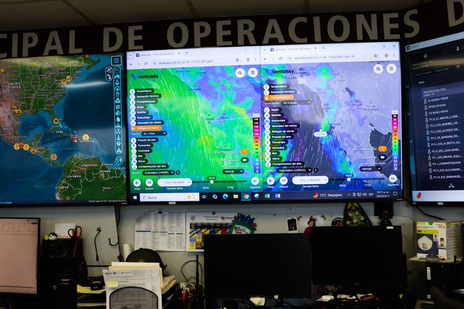 Emite XXV Ayuntamiento de Tijuana recomendaciones ante posible llegada de tormenta eléctrica para este jueves