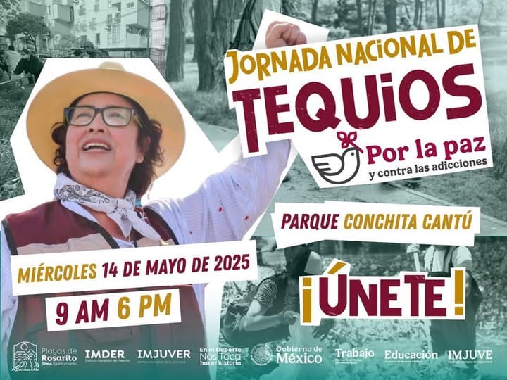 Presidenta Rocio Adame Invita a la Jornada Nacional de Tequios por la Paz y Contra las Adicciones en Parque Conchita Cantú