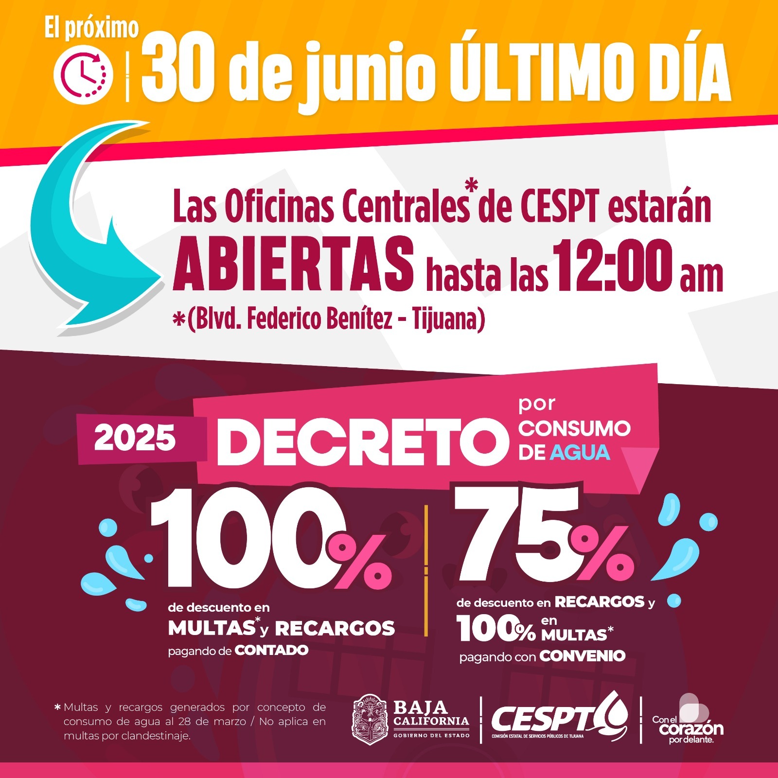 OFICINAS CENTRALES DE CESPT EXTENDERA SU HORARIO EL 30 DE JUNIO, POR CIERRE DEL DECRETO DE CONDONACIÓN