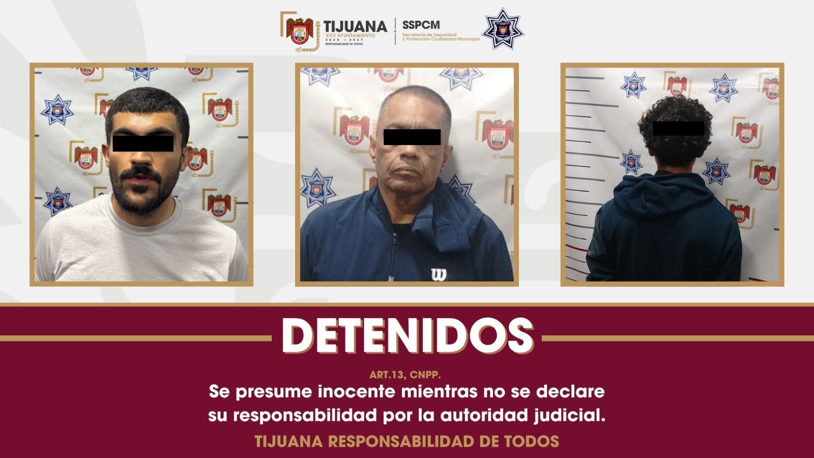 Detiene SSPCM a tres personas por colocar mantas con mensajes intimidatorios en distintos puntos de la ciudad