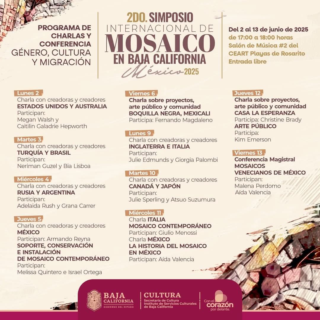 CEART Playas de Rosarito se prepara para el Segundo Simposio Internacional de Mosaico en México Baja California.
