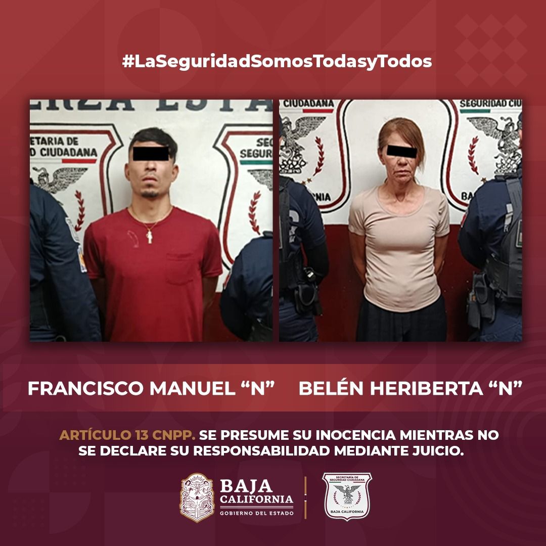 DETIENE ESCUADRÓN VIOLETA A CUATRO PERSONAS POR VIOLENCIA FAMILIAR EN MEXICALI