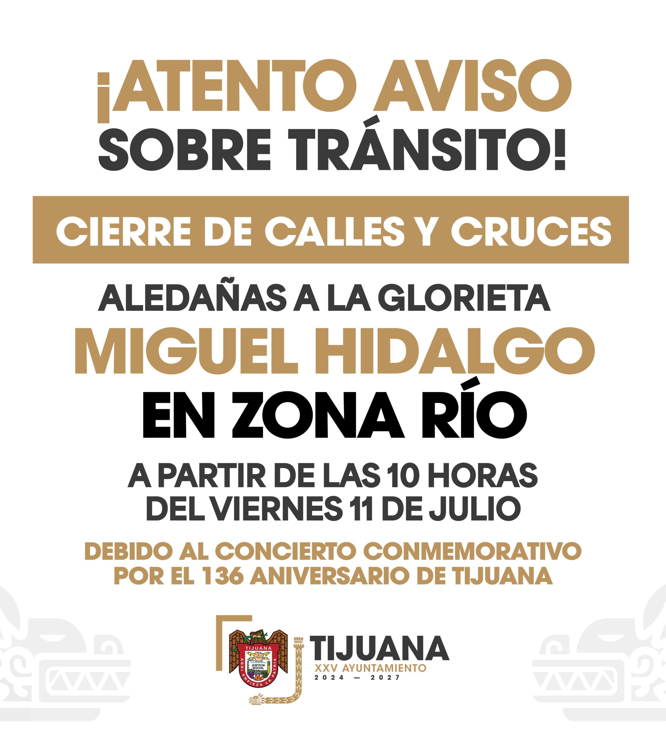 Implementa Gobierno de la Ciudad Operativo de Seguridad y Apoyo Vial por concierto conmemorativo al 136 Aniversario de Tijuana