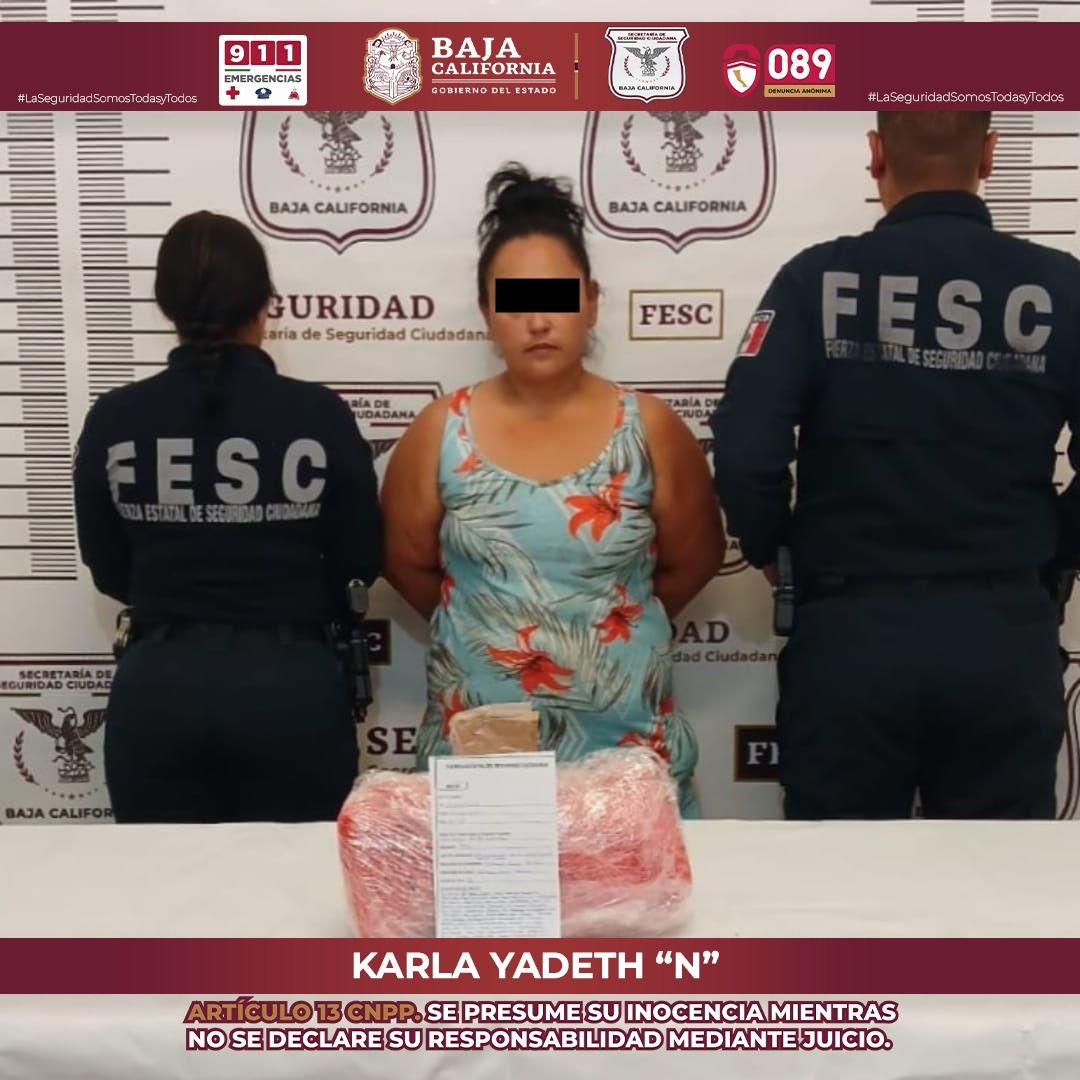 FUERZA ESTATAL ASEGURA MÁS DE 2 KG DE METANFENTAMINA; HAY UNA MUJER DETENIDA