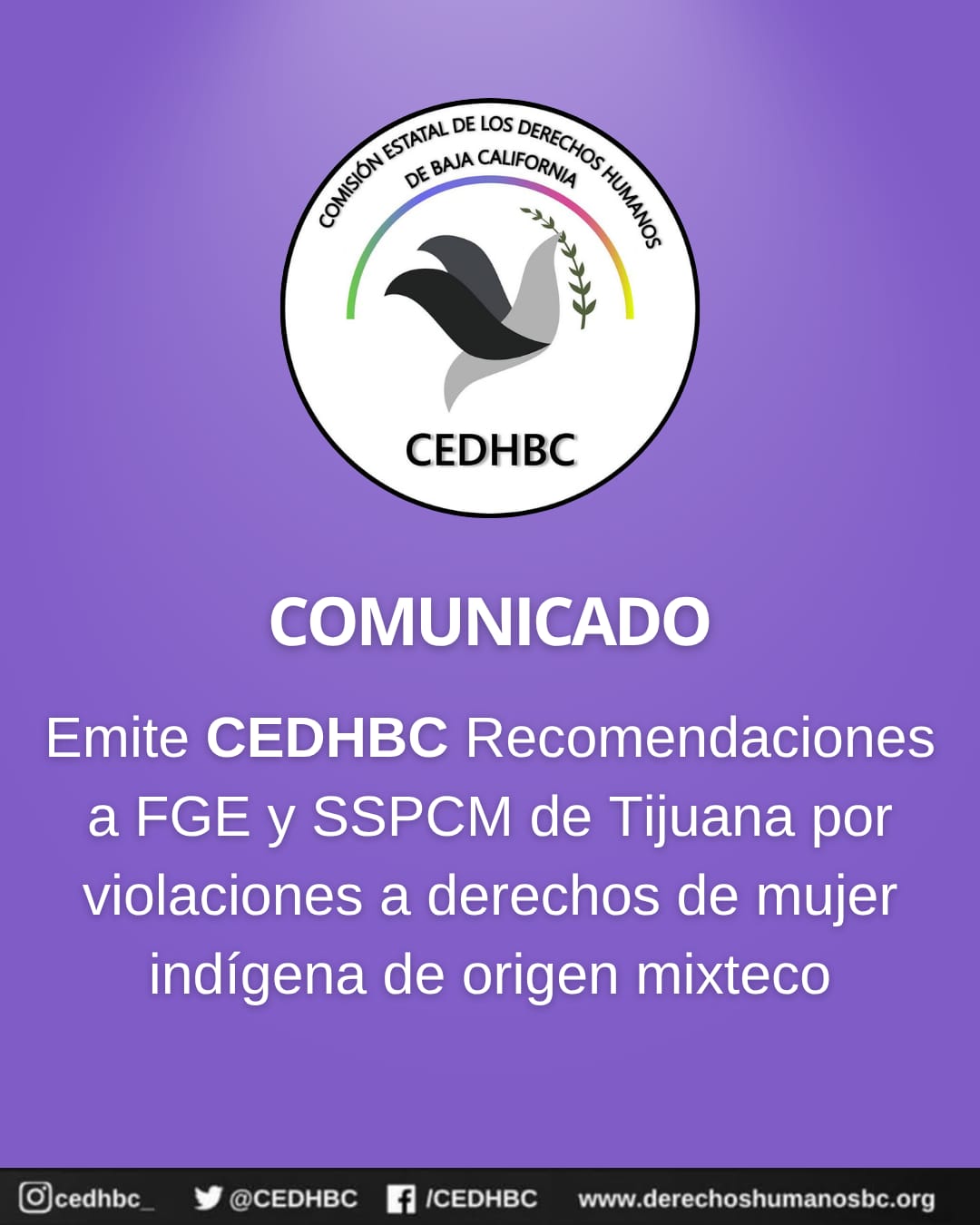 CEDHBC Recomendaciones a FGE y SSPCM de Tijuana por violaciones a derechos de mujer indígena de origen mixteco