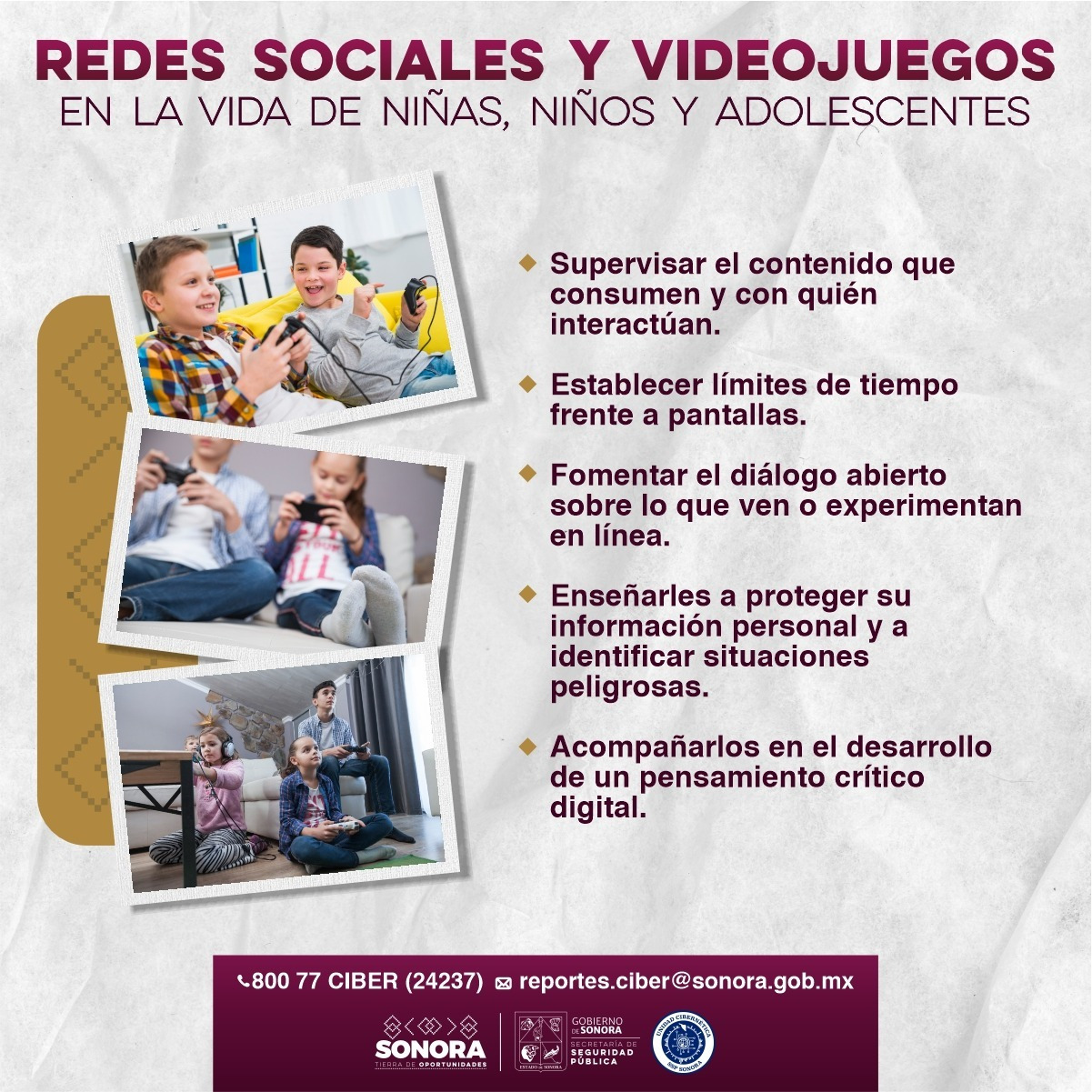 Recomienda Gobierno de Sonora supervisar uso de redes sociales y videojuegos en niñas, niños y adolescentes
