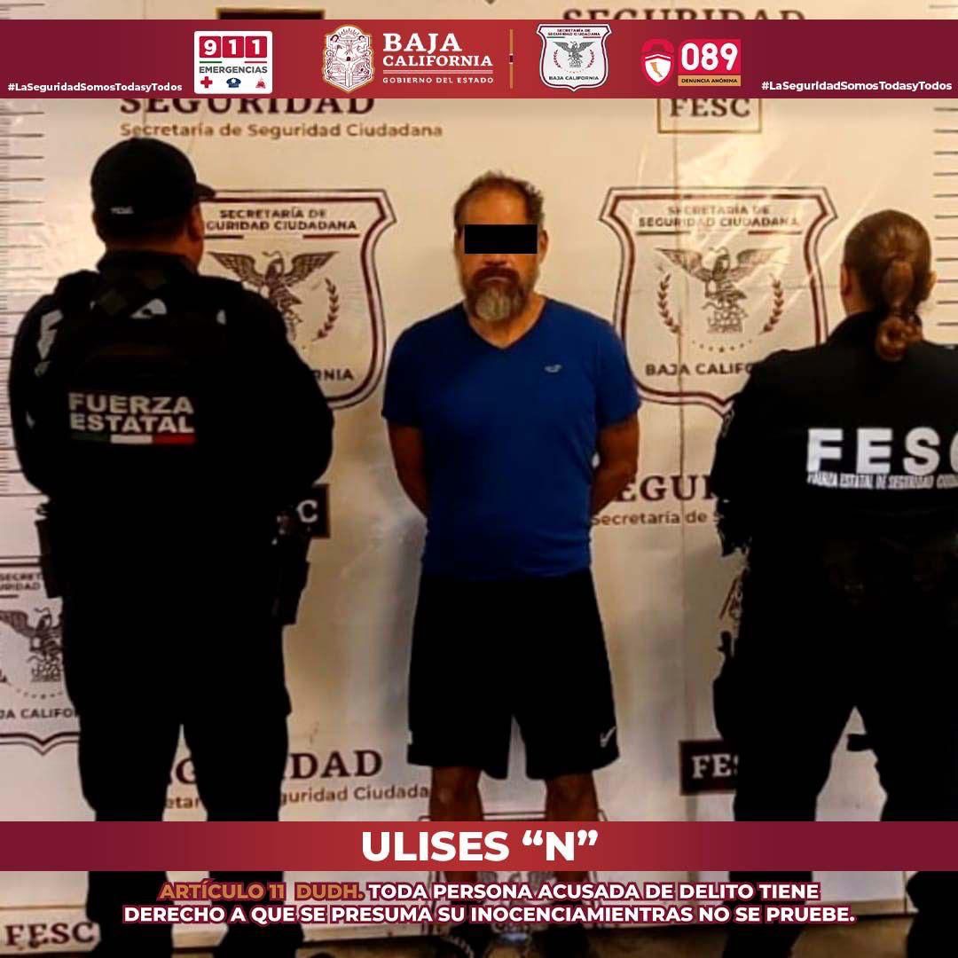 CAPTURA ESCUADRÓN VIOLETA A PRESUNTO AGRESOR EN TIJUANA