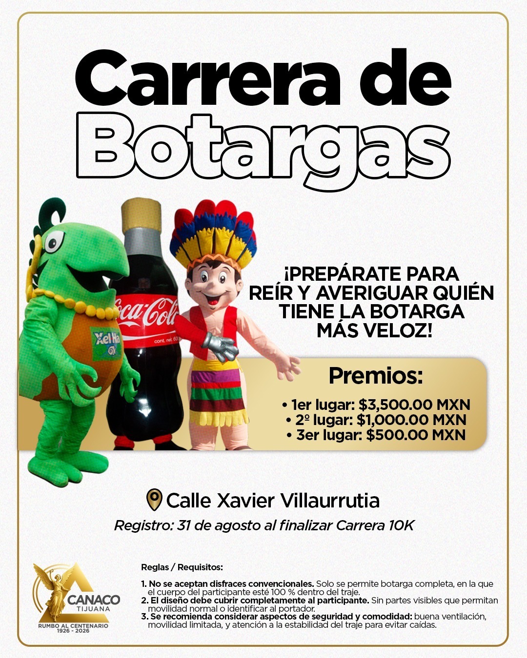ANUNCIA CANACO TIJUANA CARRERA DE BOTARGAS PARA SERIAL ATLETICO