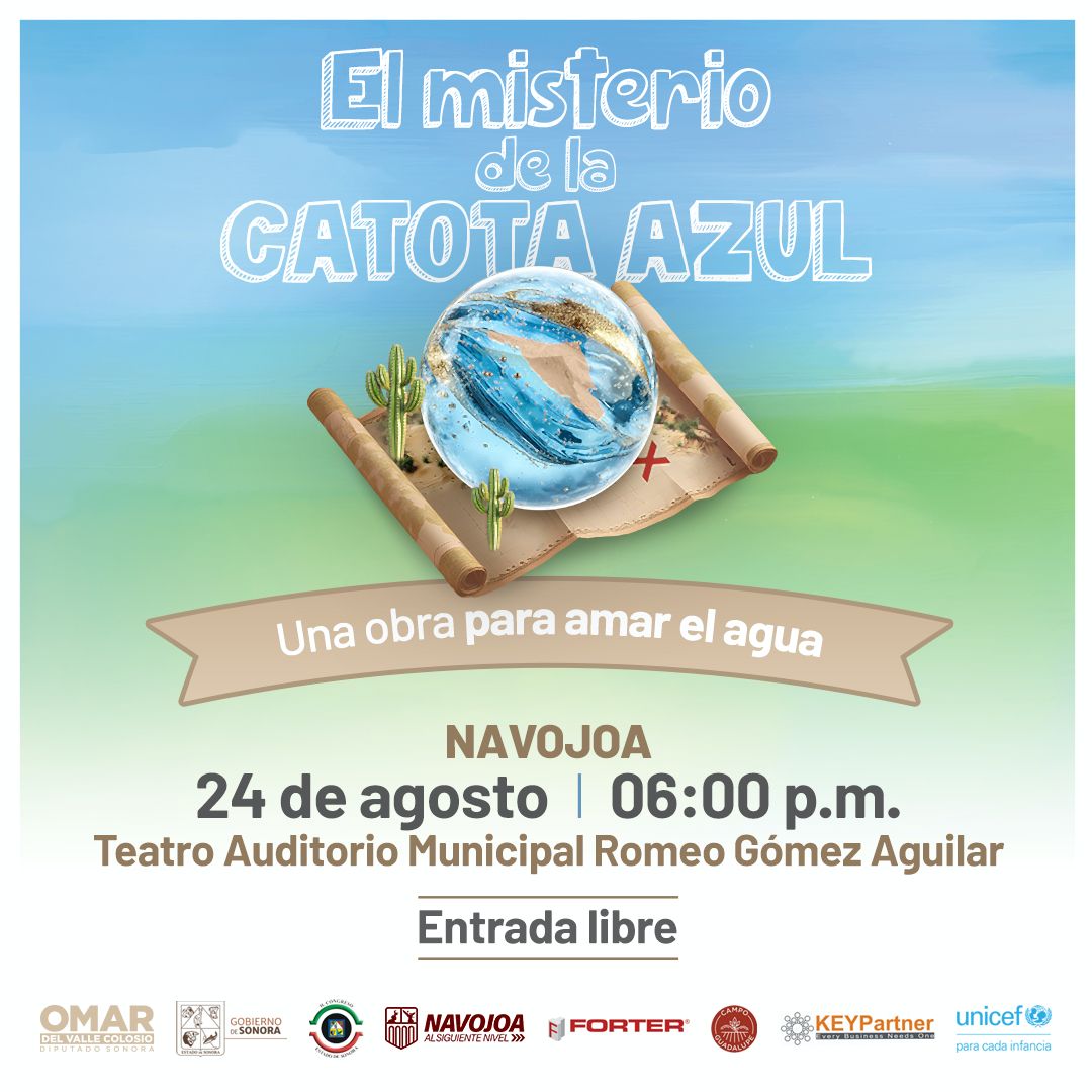 Omar Del Valle Colosio p resentará la obra de teatro para cuidar el agua,en Navojoa