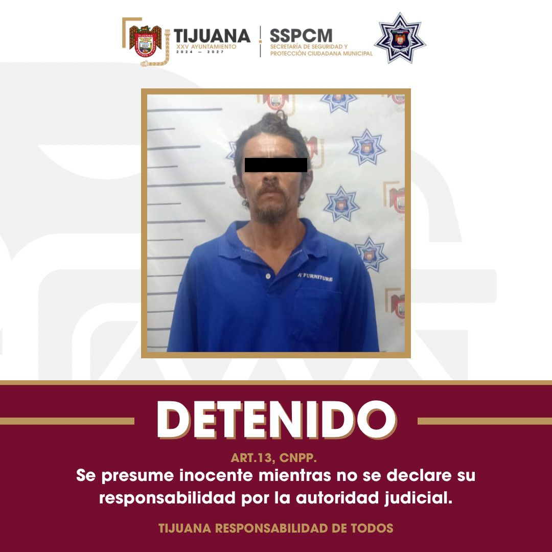 Captura Policía Municipal de Tijuana a acusado de extorsión en flagrancia