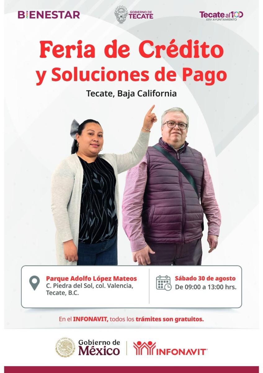 INFONAVIT REALIZARÁ FERIA DE CRÉDITO Y SOLUCIONES DE PAGO EN TECATE ESTE SÁBADO