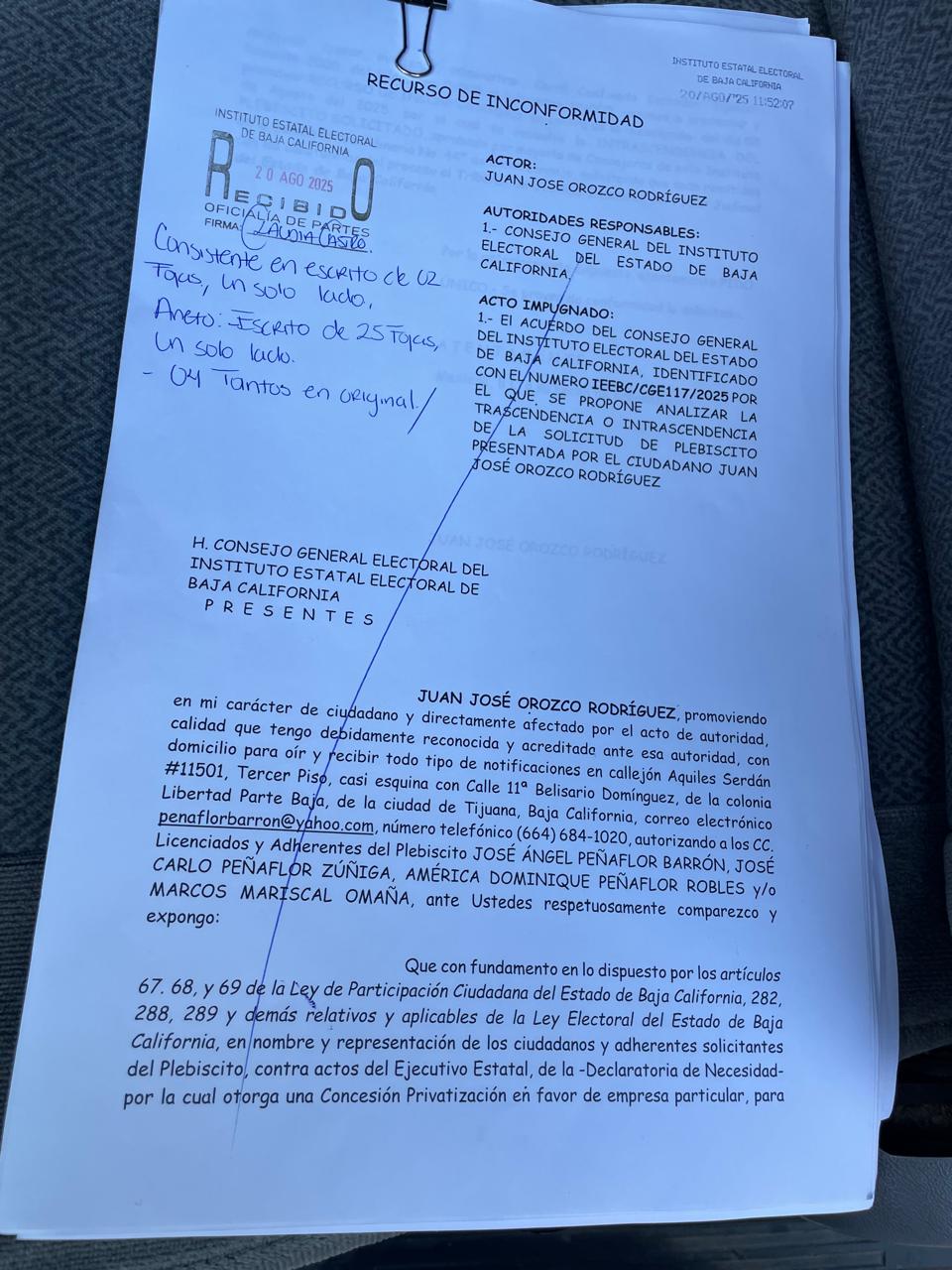 IMPUGNAN AL IEEBC POR NEGAR EL DERECHO CIUDADANO A LA CONSULTA