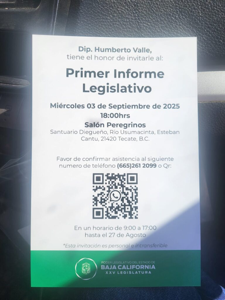 INVITA DIPUTADO BETO VALLE A SU PRIMER INFORME