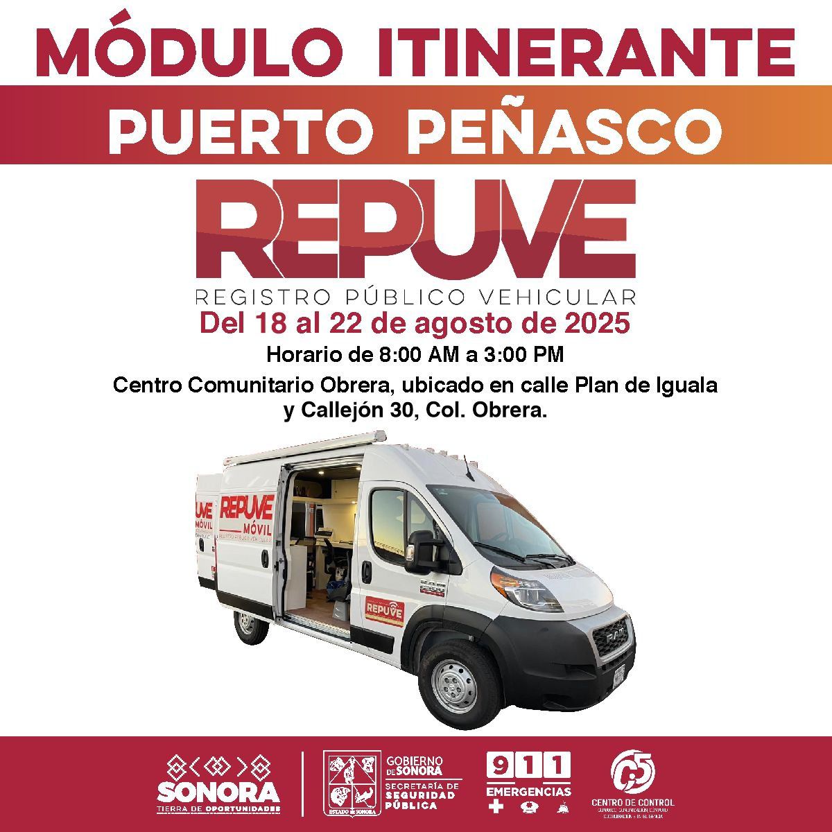 Beneficia Gobierno de Sonora a ciudadanos con instalación de módulo de Repuve en Puerto Peñasco