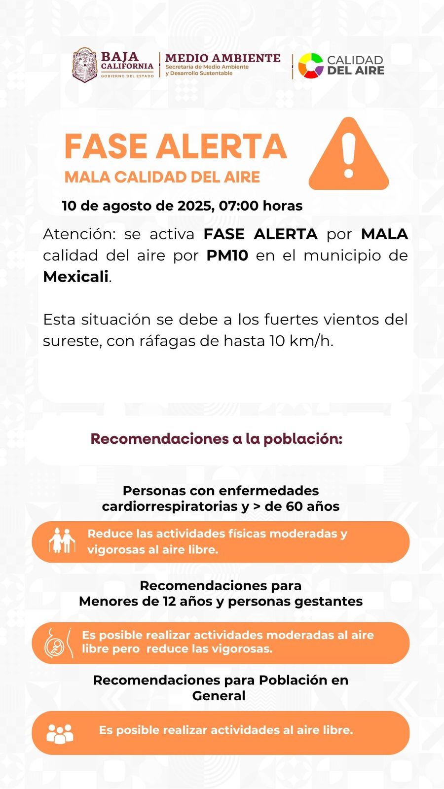 MALA CALIDAD DEL AIRE EN MEXICALI ÉSTE DOMINGO