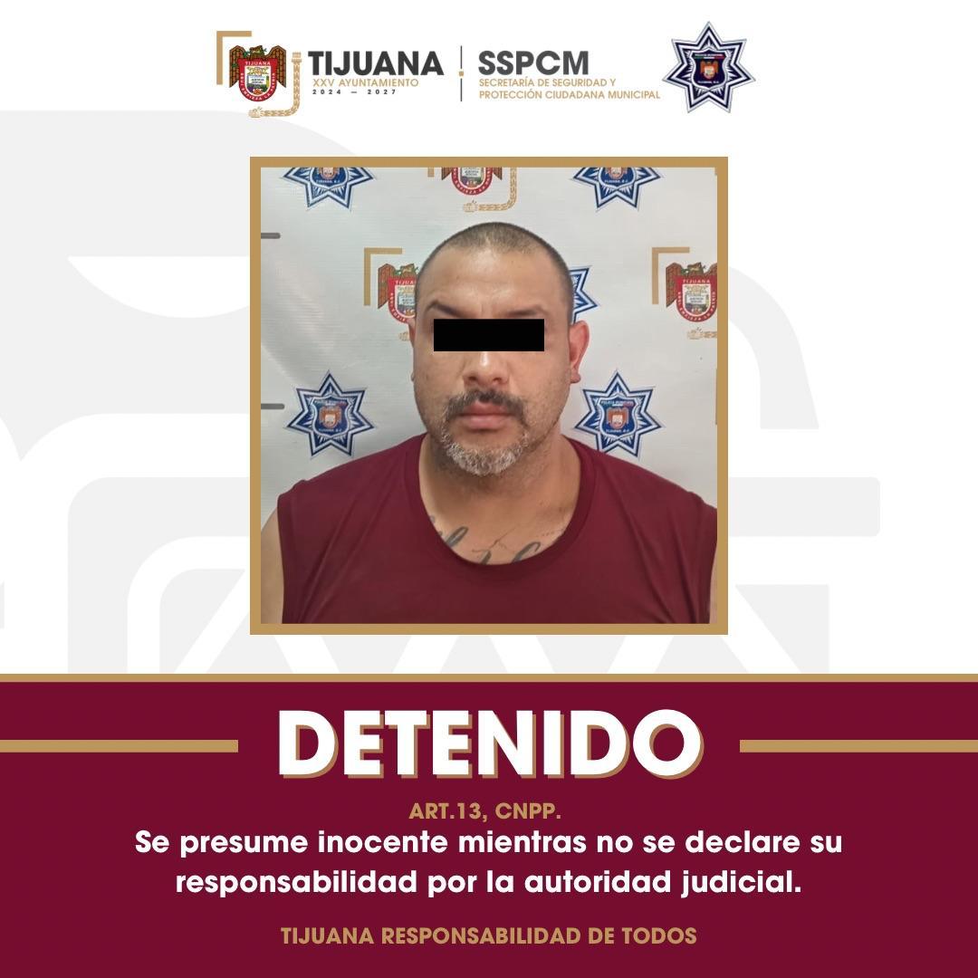 Asegura Secretaría de Seguridad a responsable de persecución fatal y causar diversos daños a unidades policiacas en Tijuana
