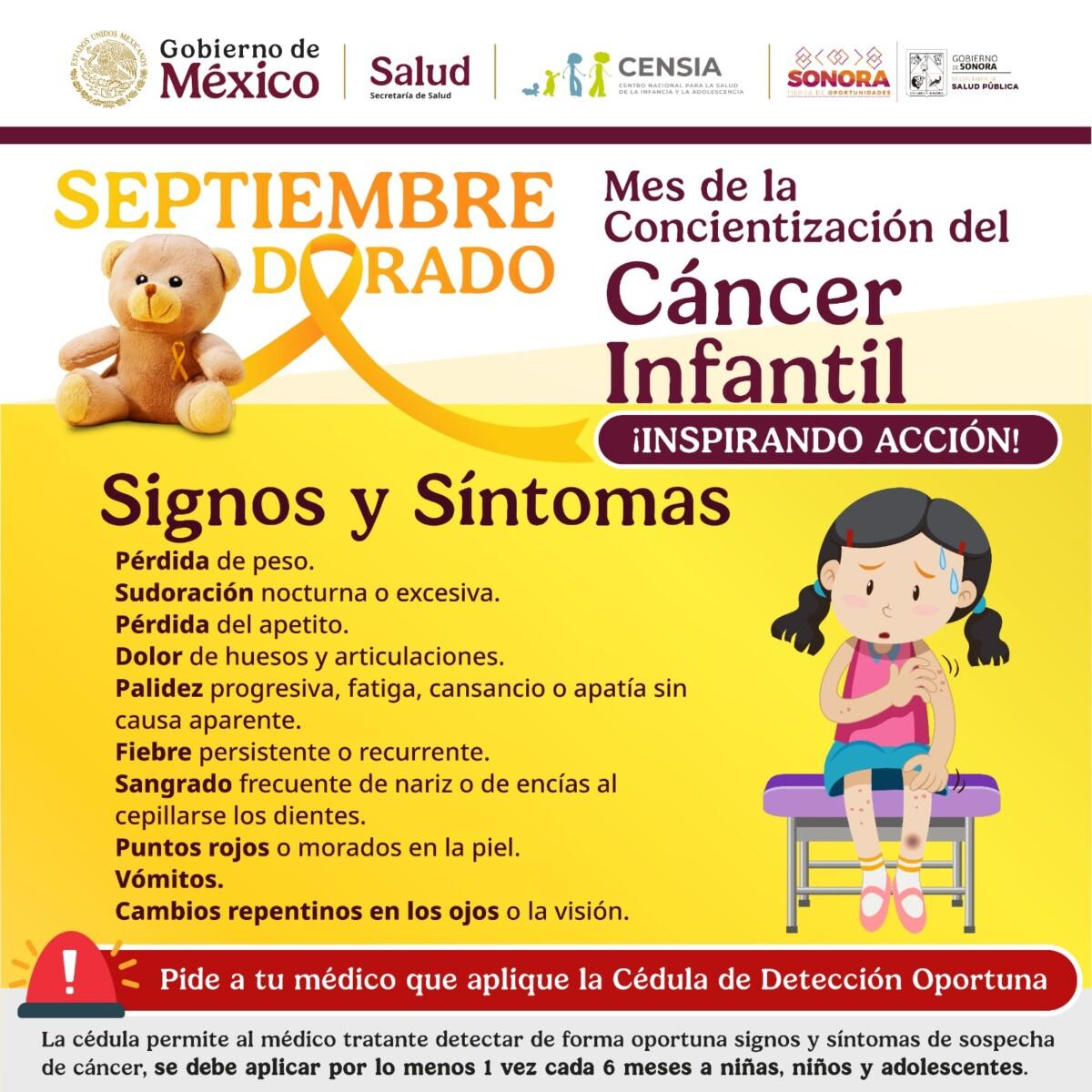 Llama Gobierno de Sonora a detectar a tiempo el cáncer infantil