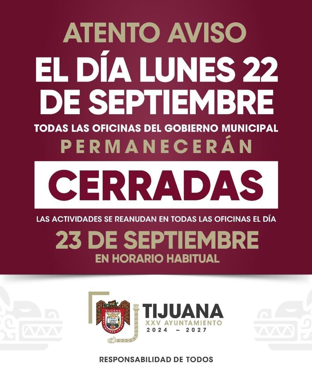 Suspenderá labores Gobierno Municipal el lunes 22 de septiembre con motivo del Aniversario del Sindicato de Burócratas
