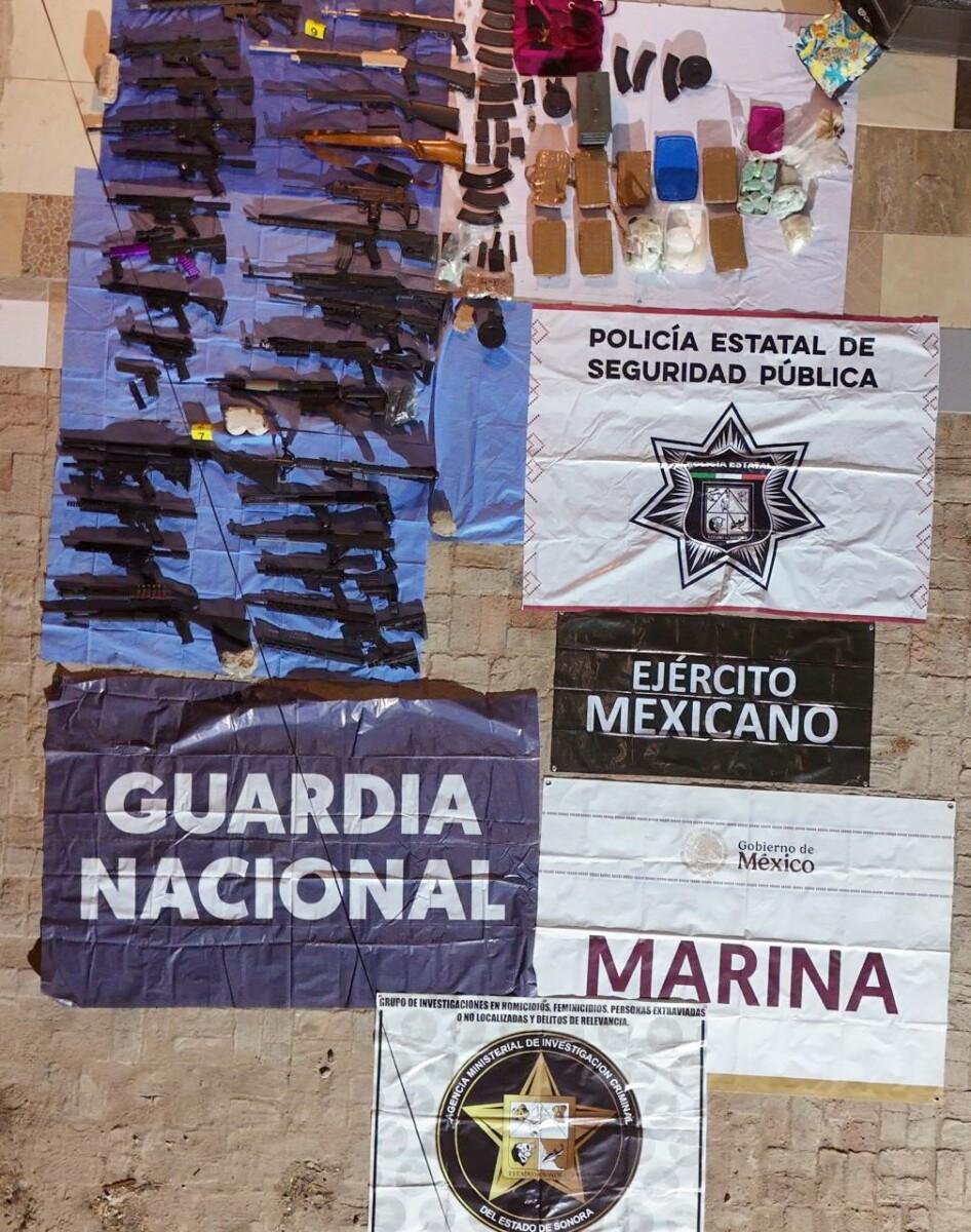 Golpe estratégico de la FGJES y fuerzas armadas contra centro de operación criminal en San Luis Río Colorado