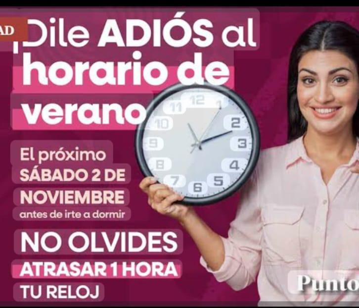 BAJA CALIFORNIA CAMBIA EL HORARIO LA MADRUGADA DEL SÁBADO PRIMERO DE NOVIEMBRE,ATRAZARÉMOS UNA HORA NUESTRO RELOJ