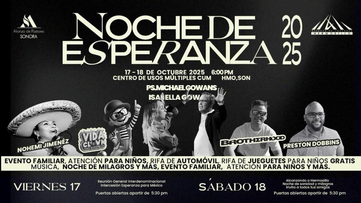 Invitación al público a Noches de Esperanza 2025