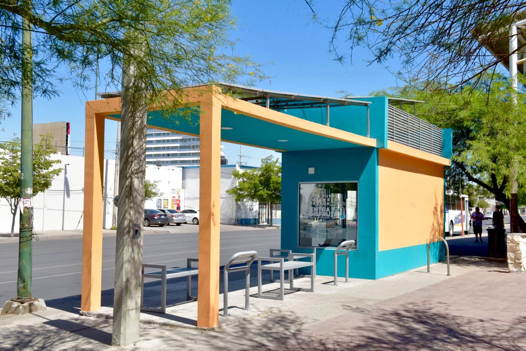 Ofrecen paradas de transporte del Gobierno de Hermosillo seguridad y seguimiento de rutas