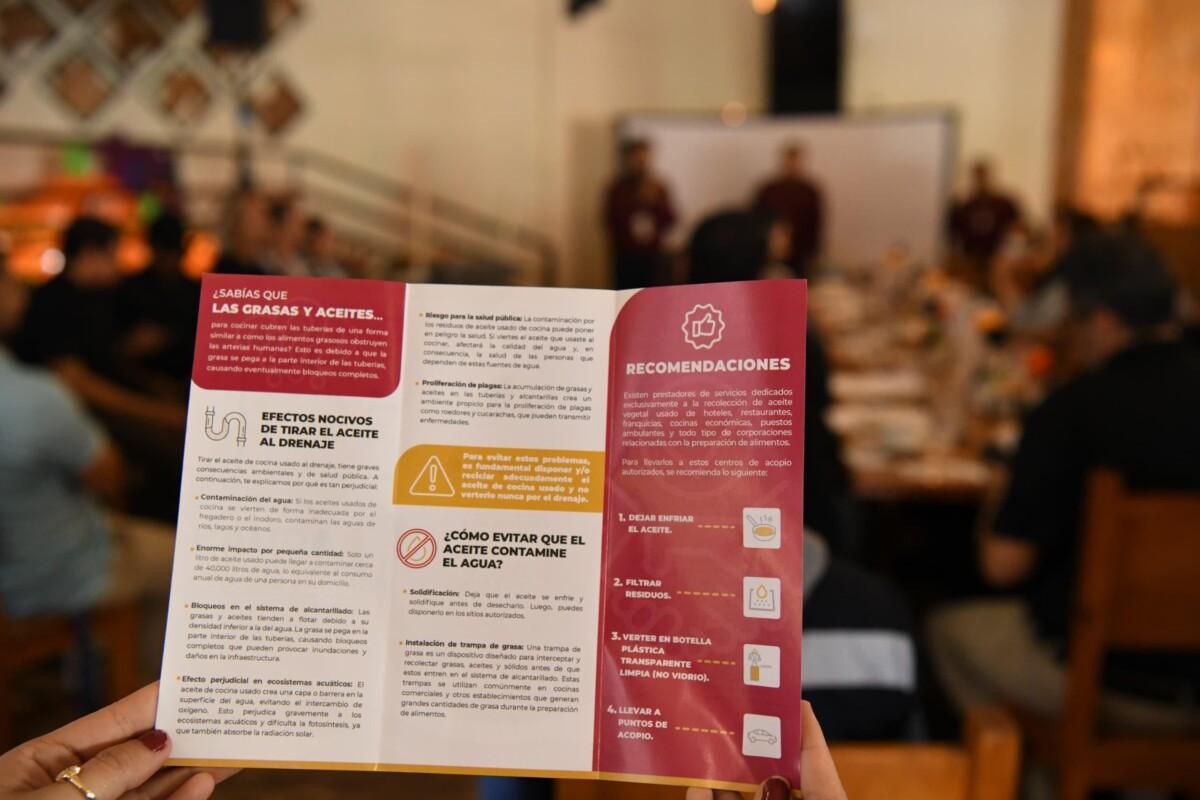 CESPT FORTALECE LA VINCULACIÓN CON RESTAURANTEROS A TRAVÉS DEL PROGRAMA “ATRAPA LA GRASA”