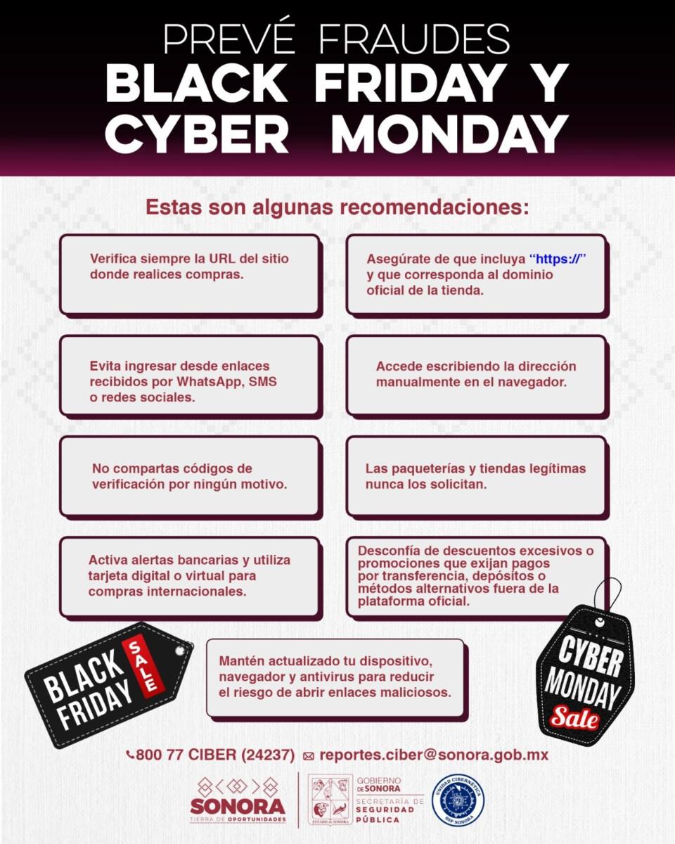 Prevé fraudes este Black Friday y Cyber Monday: Secretaría de Seguridad Pública