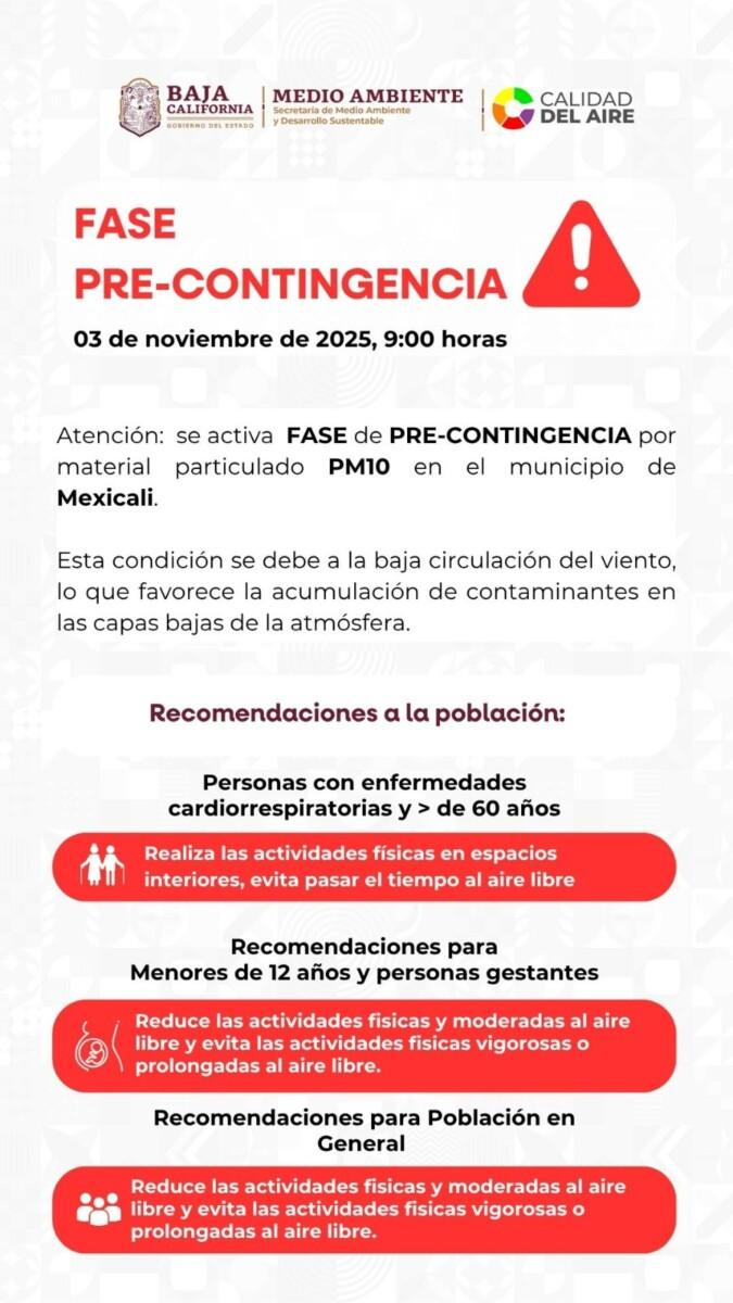 NUEVAMENTE  MEXICALI EN  PRE CONTINGENCIA