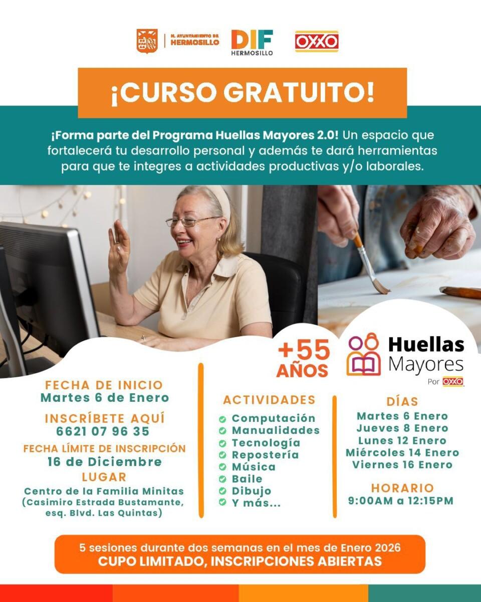 Invitan a personas mayores de 55 años a incorporarse al programa “Huellas Mayores”