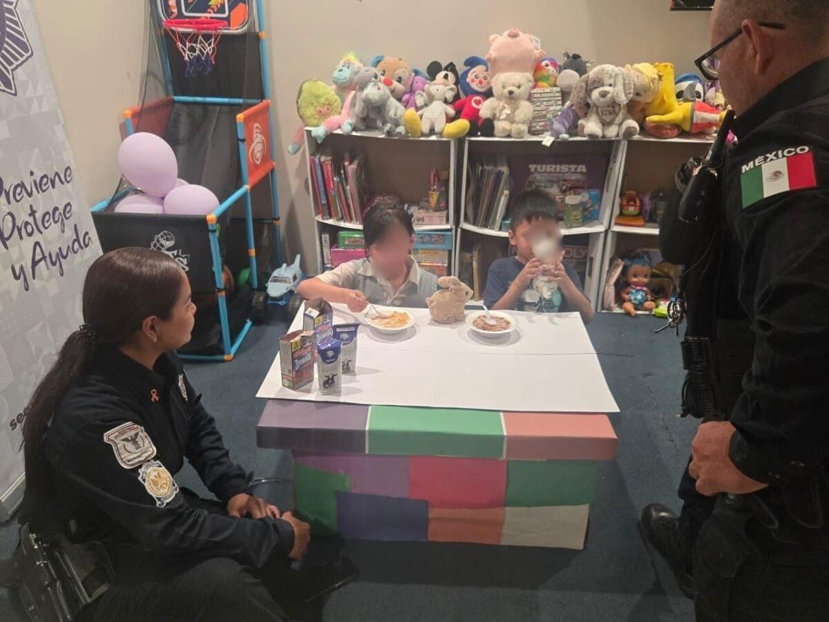 RESCATA ESCUADRÓN VIOLETA A DOS MENORES EN TIJUANA; MADRE ES DETENIDA POR OMISIÓN DE CUIDADOS