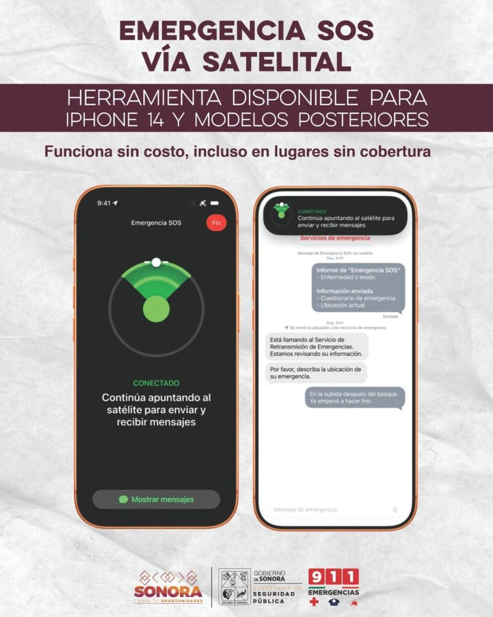 9-1-1 Sonora realiza la primera atención en México del servicio “Emergencia SOS” satelital