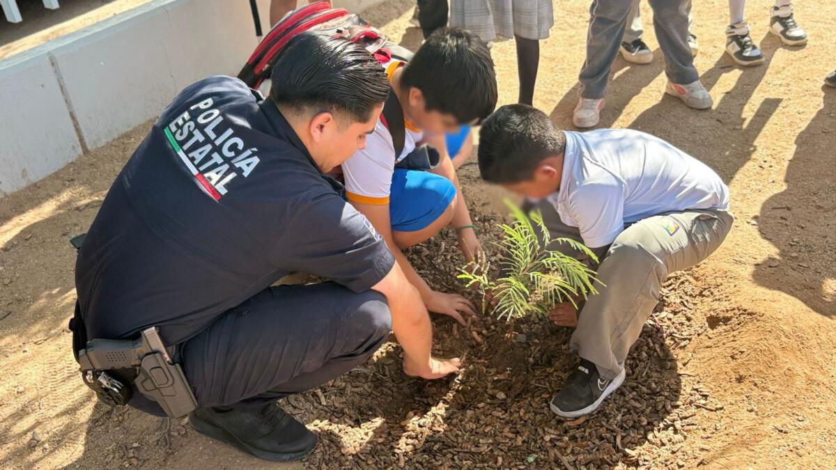 Policía Estatal de Seguridad Pública apuesta por la reforestación a través de “Sembrando Paz”