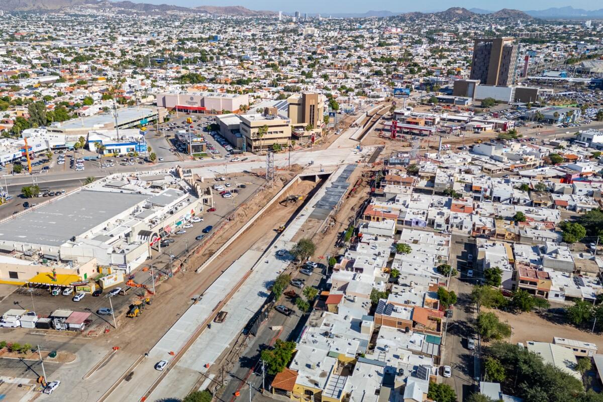 Paso a desnivel Colosio Solidaridad presenta un avance del 80%