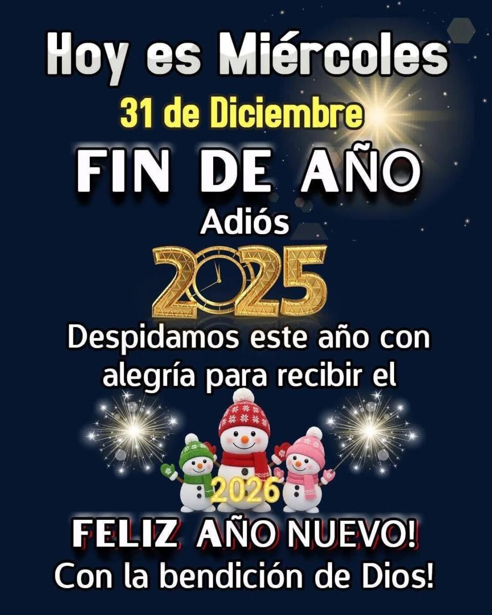 !UN AÑO QUE TERMINA OTRO QUE INICIA,MUY FELIZ AÑO NUEVO PLENO DE REALIZACIONES¡