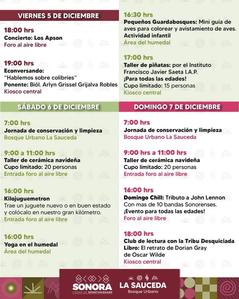 Bosque Urbano La Sauceda invita a disfrutar las actividades de este fin de semana