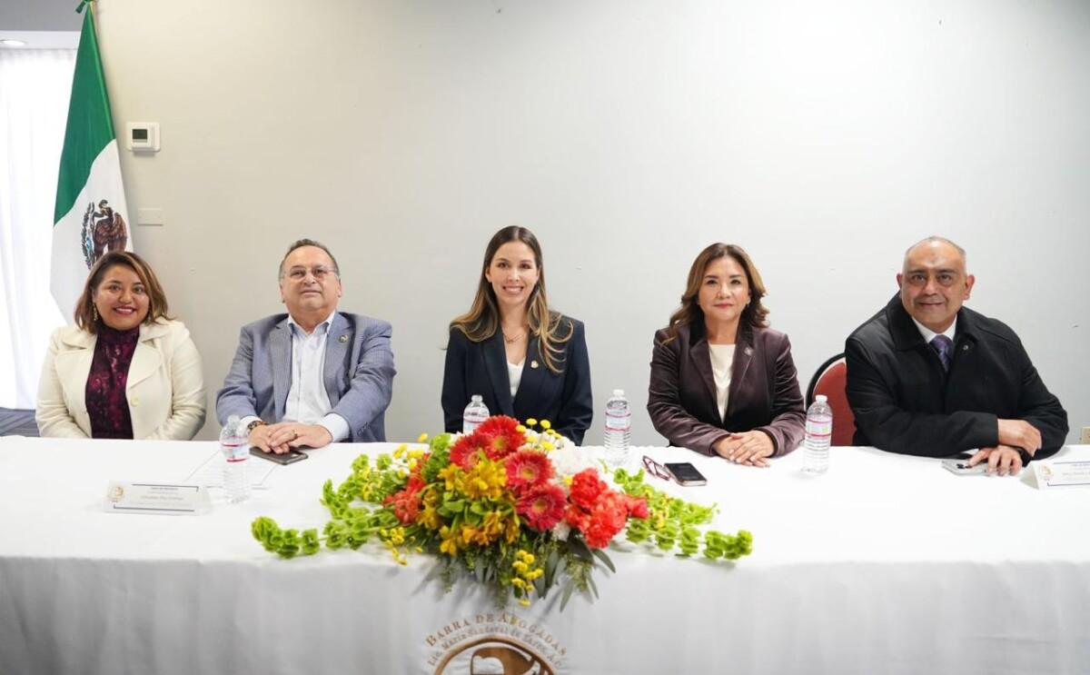 HONRA LA BARRA DE ABOGADAS LIC. MARIA SANDOVAL DE ZARCO A EXPRESIDENTAS Y DEVELA MURO Y ESCULTURA·