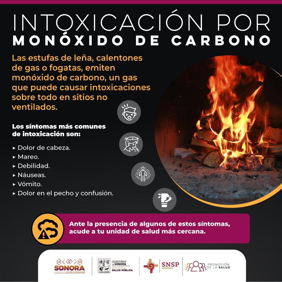 Advierte Salud Sonora sobre riesgos por intoxicación con monóxido de carbono por llegada de frentes fríos