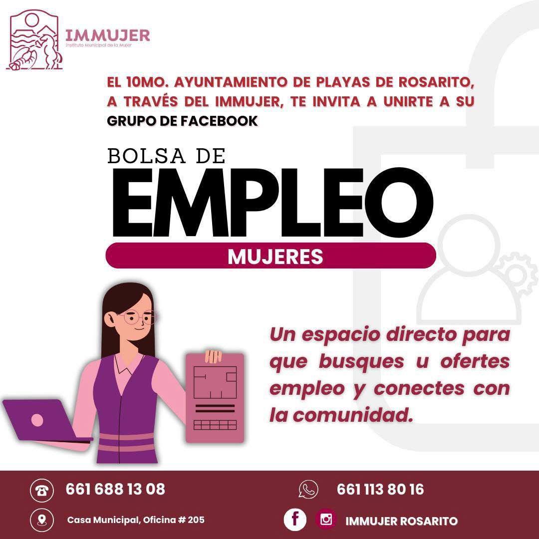 Gobierno de Playas de Rosarito promueve oportunidades laborales para mujeres a través de IMMUJER