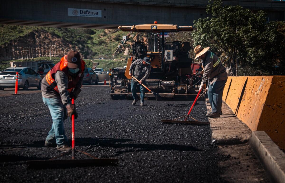 Realiza Gobierno Municipal de Tijuana trabajos de reencarpetado en el Nodo Independencia