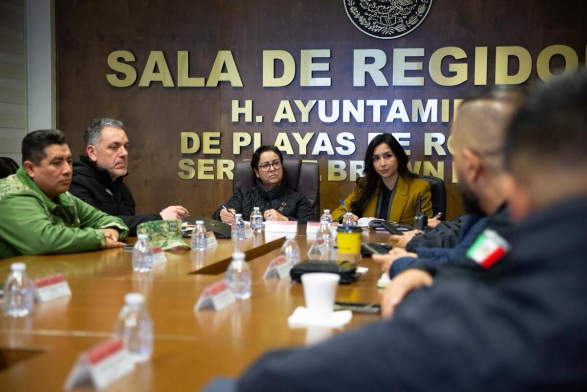 Coordinación interinstitucional refuerza acciones de seguridad en Playas de Rosarito