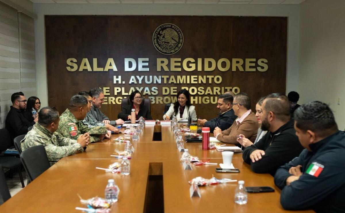 Coordinación interinstitucional refuerza acciones de seguridad en Playas de Rosarito