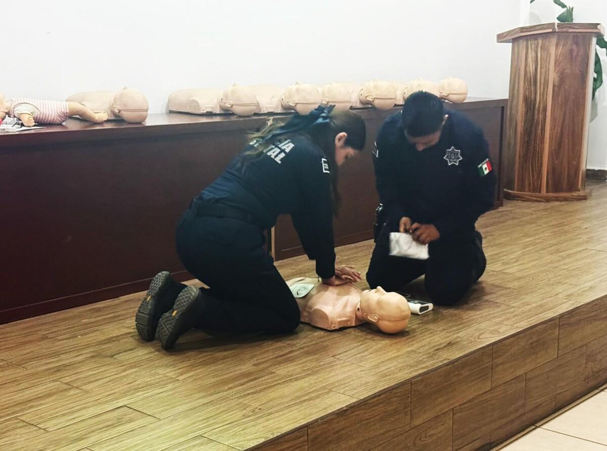 Policías Estatales se capacitan como Primer Respondiente en Primeros Auxilios