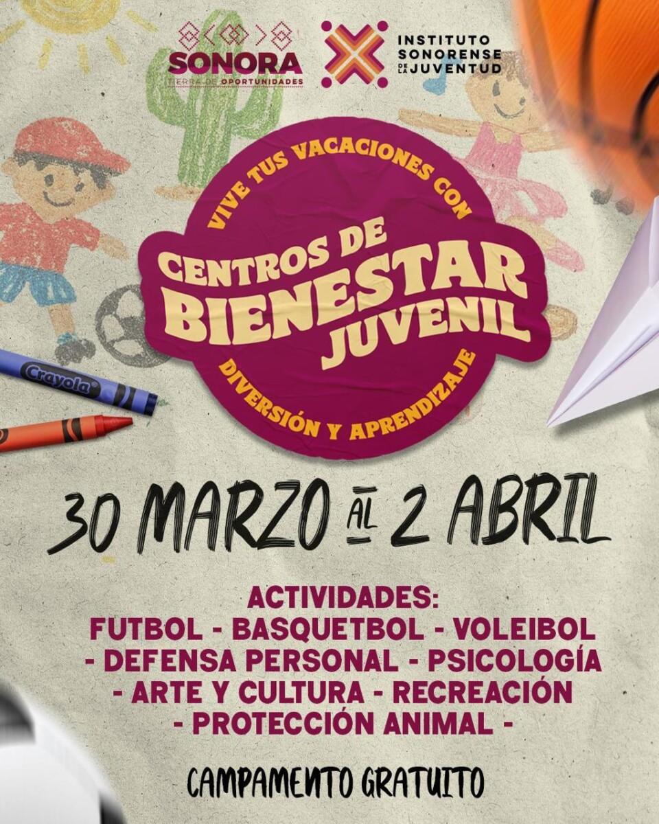 Gobierno de Sonora activa Centros de Bienestar Juvenil en Sonora