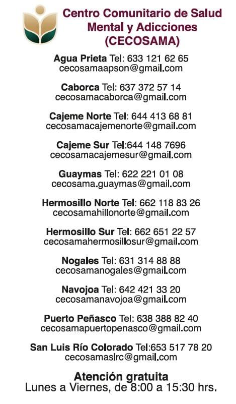 Servicios de salud mental permanecerán activos durante Semana Santa en Sonora