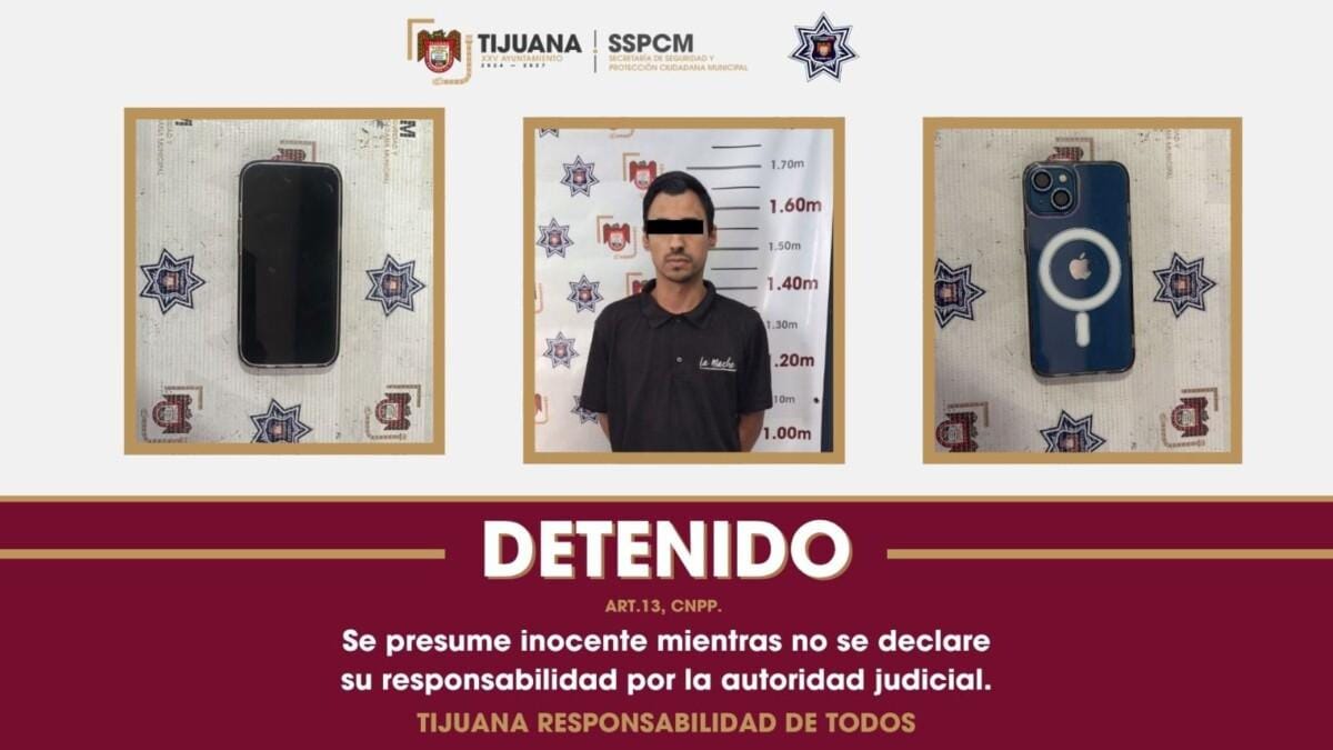 Asegura Policía de Tijuana a presunto responsable del delito de allanamiento de morada y robo