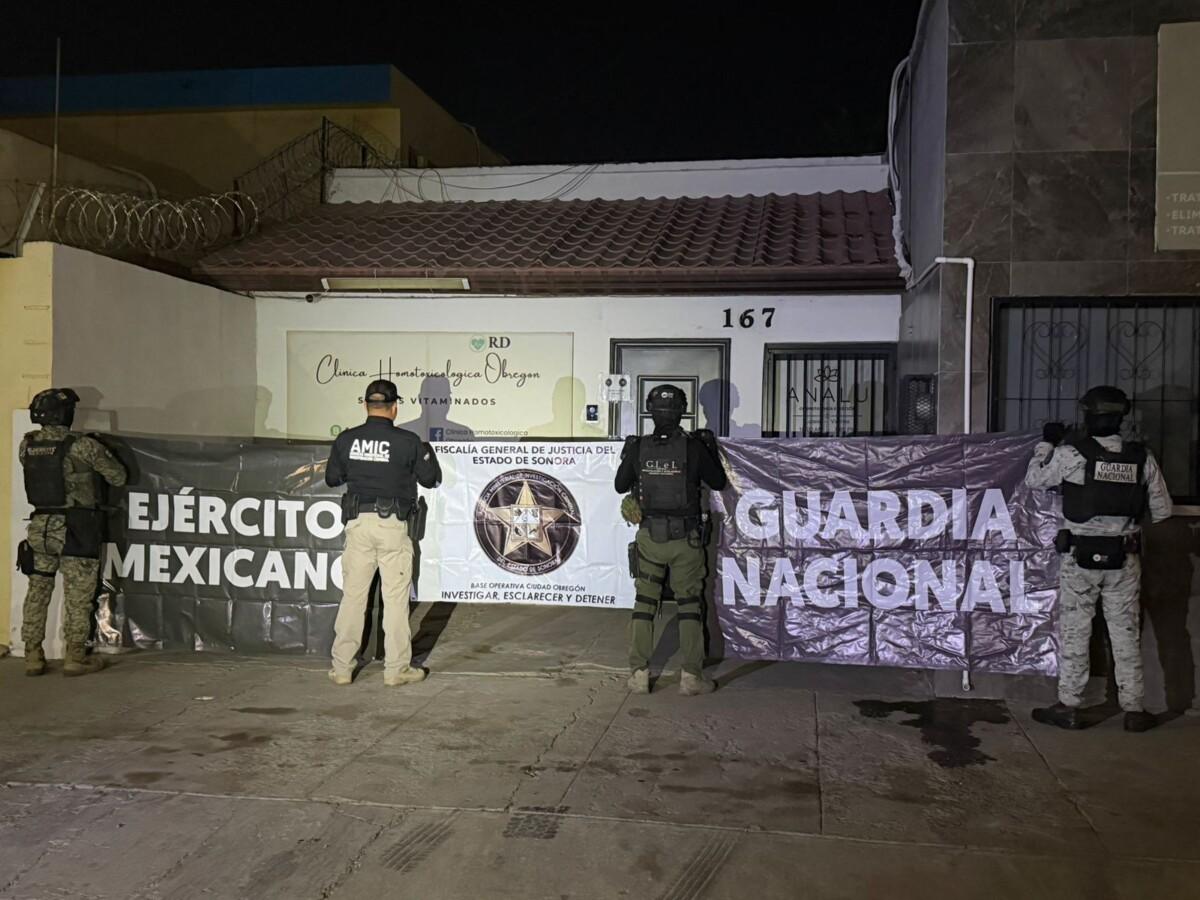 FGJES ejecuta cateo en Ciudad Obregón y asegura soluciones intravenosas e indicios relevantes relacionados a decesos por aplicación de sueros venenosos