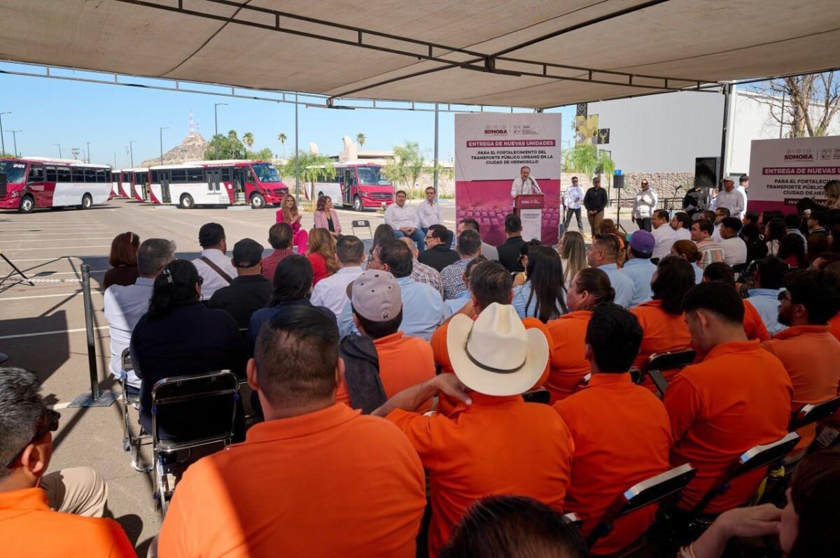 Con más de 400 unidades y subsidio de 4 mil millones, Gobernador Durazo fortalece el transporte público en Sonora